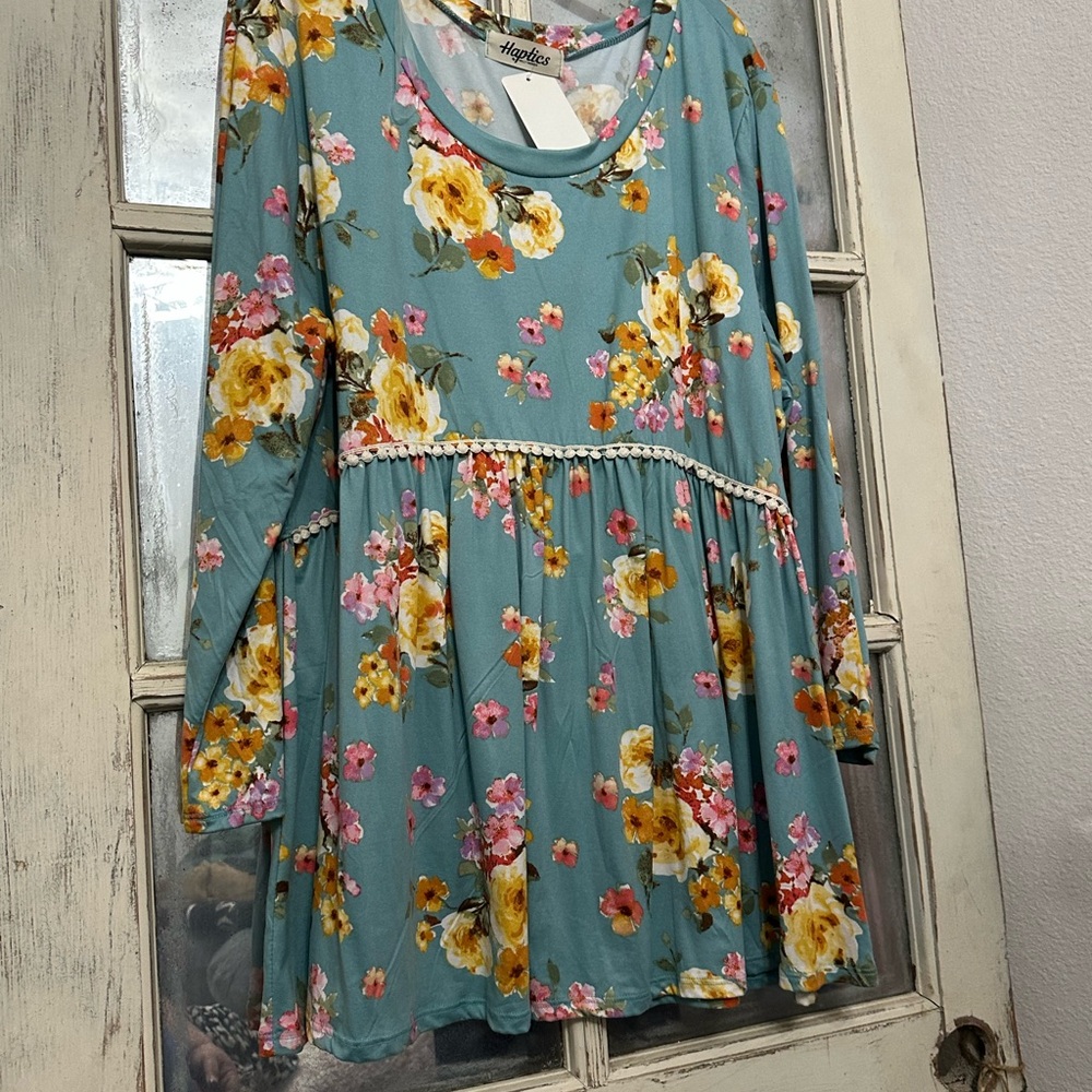 Hayden Yellow and Orange Bishop Sleeve Blouse